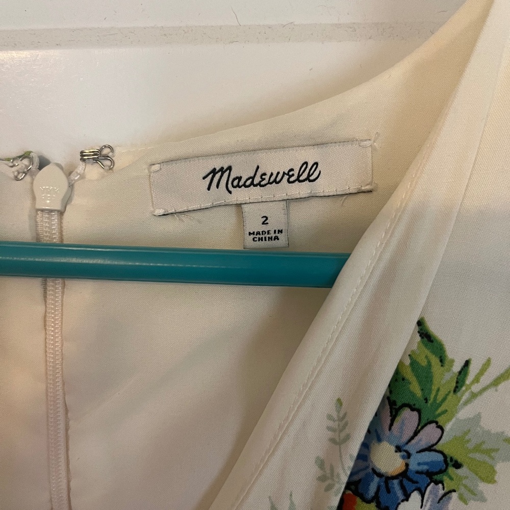 Madewell Mid length floral wrap dress
